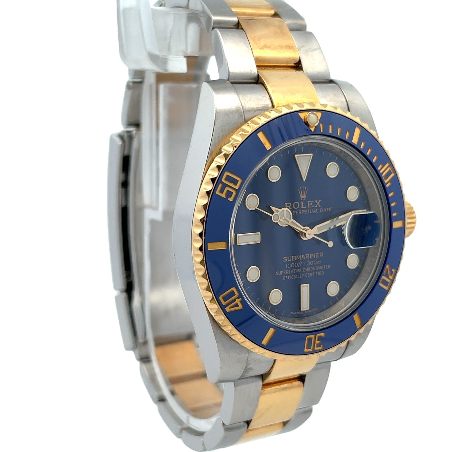 Rolex Submariner 40mm Yellow Gold and Stainless Steel Blue Dial 116613LB - Beverly Hills Watch Company