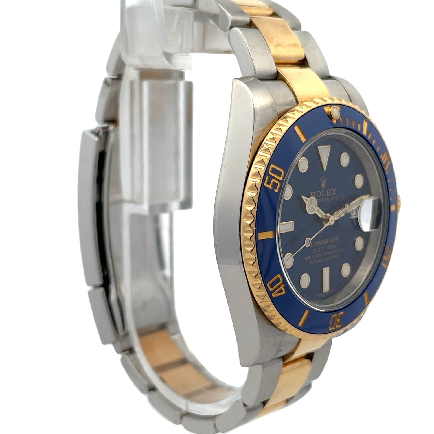 Rolex Submariner 40mm Yellow Gold and Stainless Steel Blue Dial 116613LB - Beverly Hills Watch Company