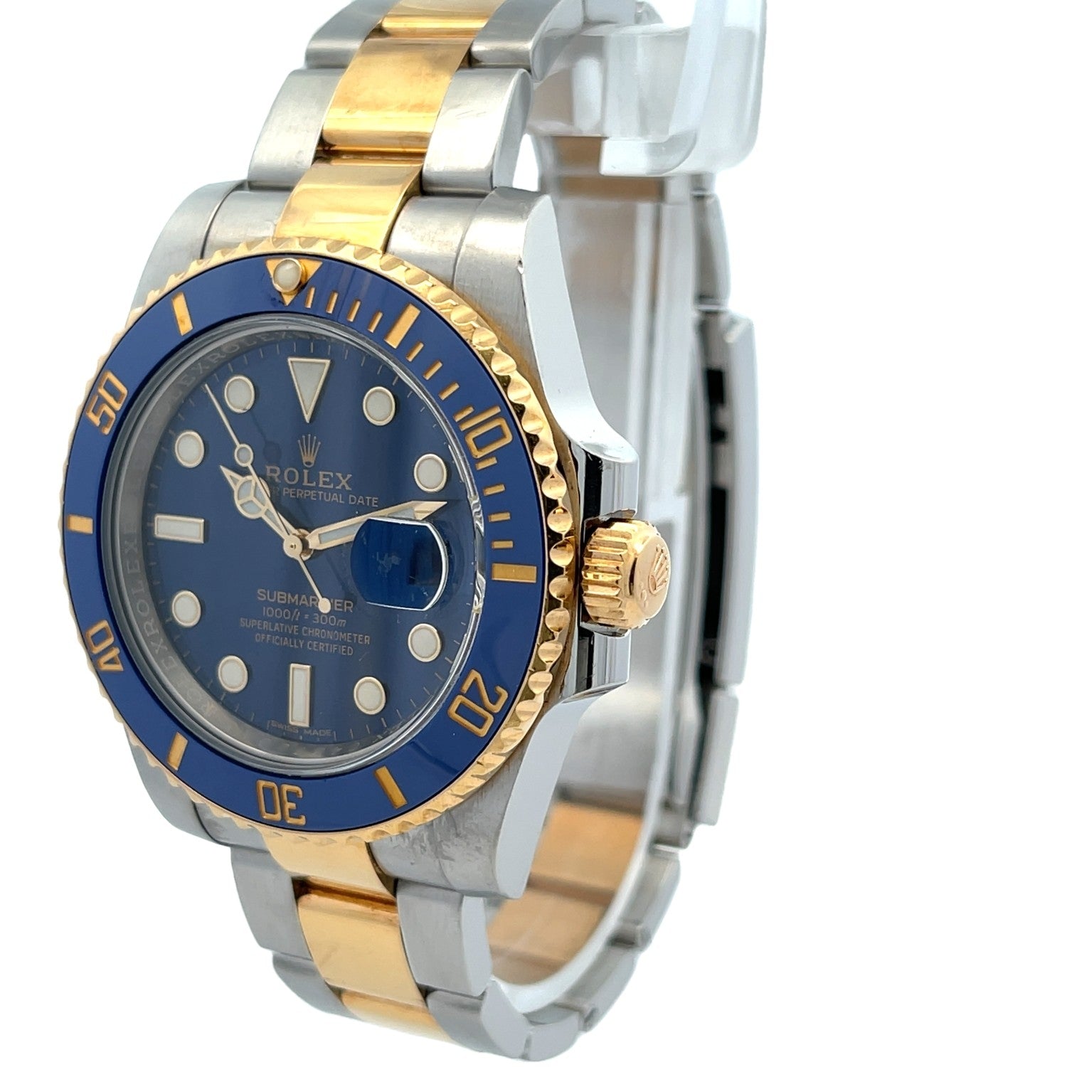 Rolex Submariner 40mm Yellow Gold and Stainless Steel Blue Dial 116613LB - Beverly Hills Watch Company