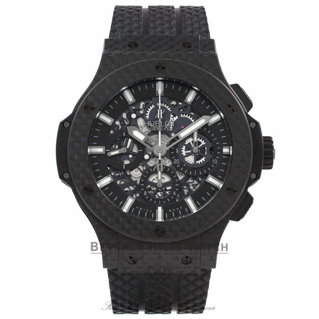 Hublot Big Bang Aero Bang Carbon Fiber 44MM Automatic Rubber Strap 42 Hour Power Reserve 311.QX.1124.RX VQGB3V - Beverly Hills Watch Store