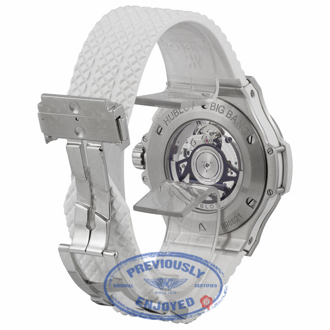 Hublot Big Bang 41mm Diamond Bezel and Case Stainless Steel White Dial 342.SE.230.RW.174 LUHHR8 - Beverly Hills Watch Company