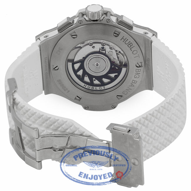 Hublot Big Bang 41mm Diamond Bezel and Case Stainless Steel White Dial 342.SE.230.RW.174 LUHHR8 - Beverly Hills Watch Company