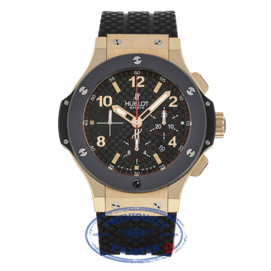 Hublot 44mm Classic Big Bang Rose Gold Ceramic Carbon Fiber Dial Chronograph 301.PB.131.RX 9WCZ51 - Beverly Hills Watch Company