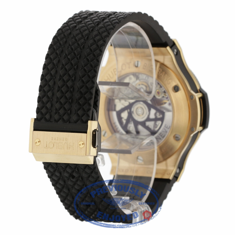 Hublot 44mm Classic Big Bang Rose Gold Ceramic Carbon Fiber Dial Chronograph 301.PB.131.RX 9WCZ51 - Beverly Hills Watch Company