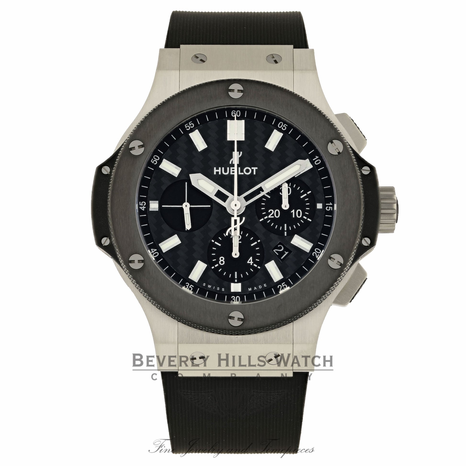 Hublot Big Bang Evolution 44MM Stainless Steel Black Ceramic Bezel 301.SM.1770.RX EVF6LN - Beverly Hills Watch Company Watch Store