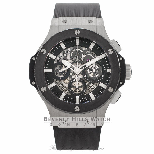Hublot Big Bang Aero Bang 44MM Stainless Steel Ceramic Bezel 311.SM.1170.GR 4BVECQ - Beverly Hills Watch Company Watch Store