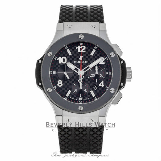 Hublot Big Bang Classic Stainless Steel and Ceramic Chronograph Watch 301.SB.131.RX  EP175W - Beverly Hills Watch Company