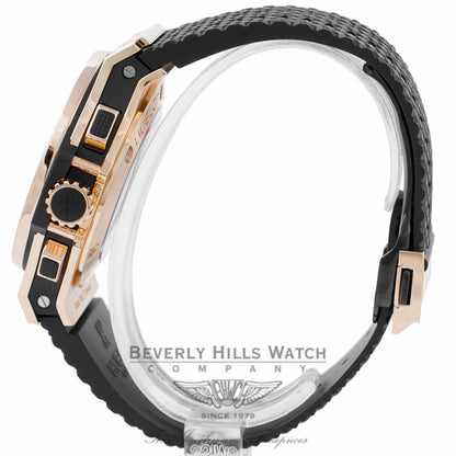 Hublot Big Bang Evolution Chronograph 44MM 18k Rose Gold Black Dial Black Rubber Strap 301.PX.130.RX 41UTQD - Beverly Hills Watch Company Watch Store