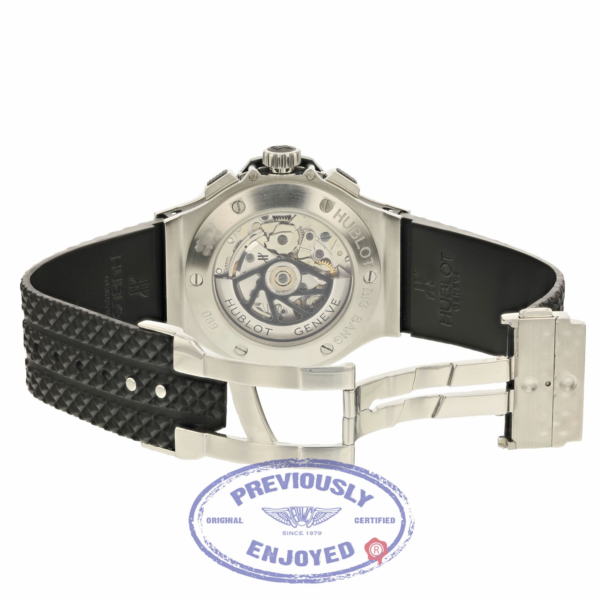 Hublot Big Bang 44MM Stainless Steel Diamond Bezel Black Dial 301.SX.130.RX M5J194 - Beverly Hills Watch Company