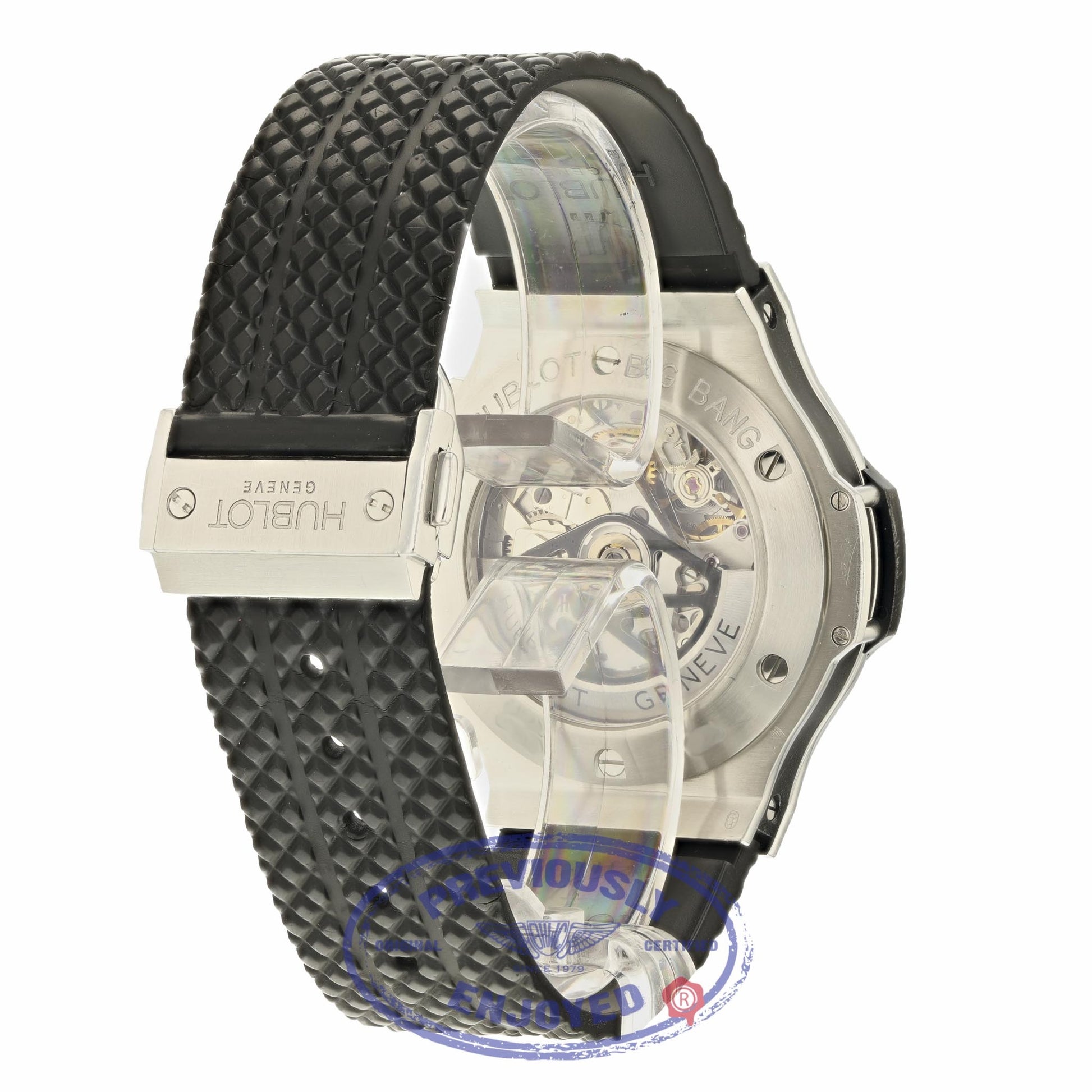 Hublot Big Bang 44MM Stainless Steel Diamond Bezel Black Dial 301.SX.130.RX M5J194 - Beverly Hills Watch Company