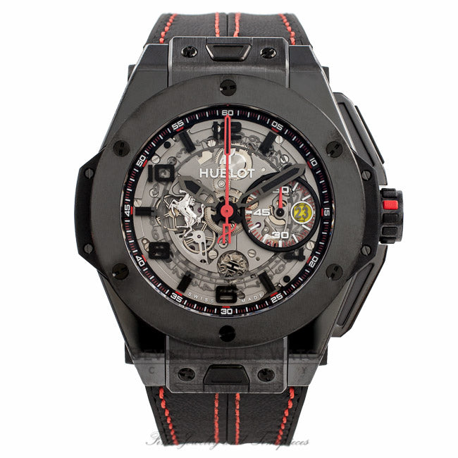 Hublot Big Bang Ferrari  Black Ceramic Case 401.CX.0123.VR IQD6Q3 - Beverly Hills Watch Company Watch Store