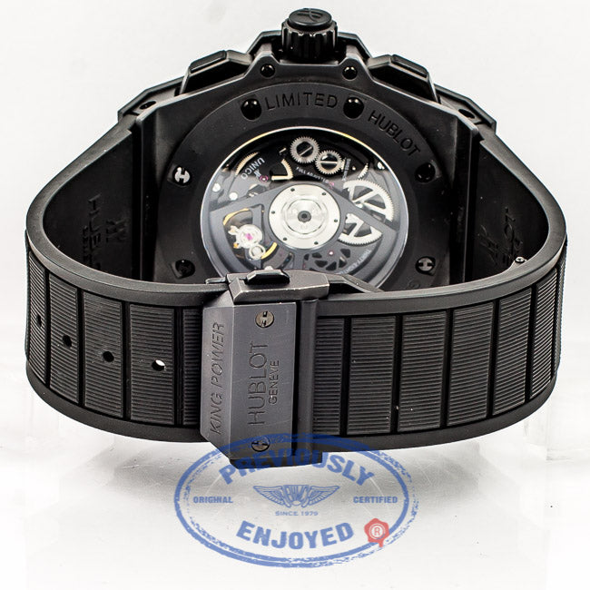 Hublot Big Bang King Power Unico 48mm Ceramic Case Skeleton Dial Black Rubber Strap Watch 701.CI.0110.RX Beverly Hills Luxury Watch Store