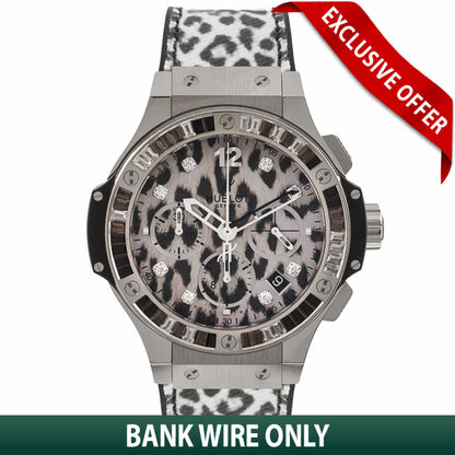 Hublot Big Bang Snow Leopard 41MM White Gold & Stainless Steel 341.SX.7717.NR.1977 XMLV5E - Beverly Hills Watch Store