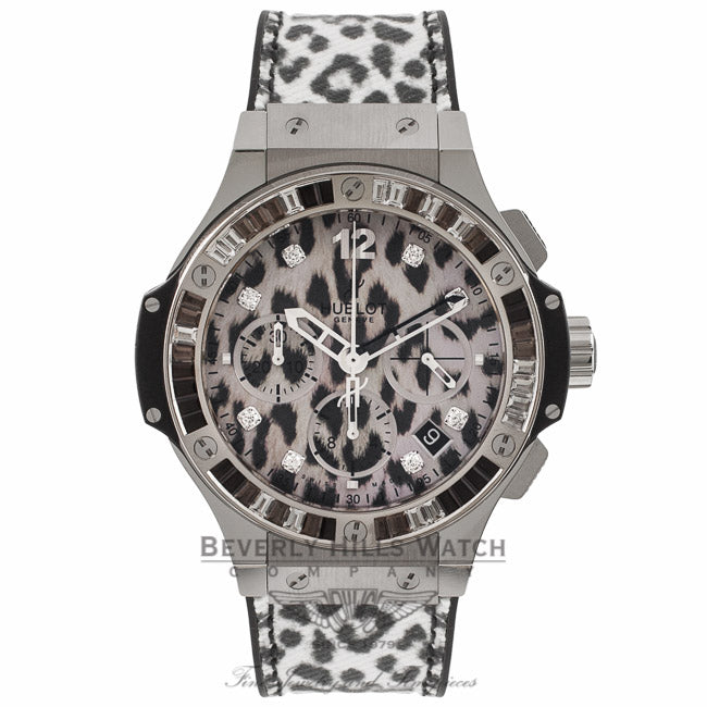 Hublot Big Bang Snow Leopard 41MM White Gold & Stainless Steel 341.SX.7717.NR.1977 XMLV5E - Beverly Hills Watch Store