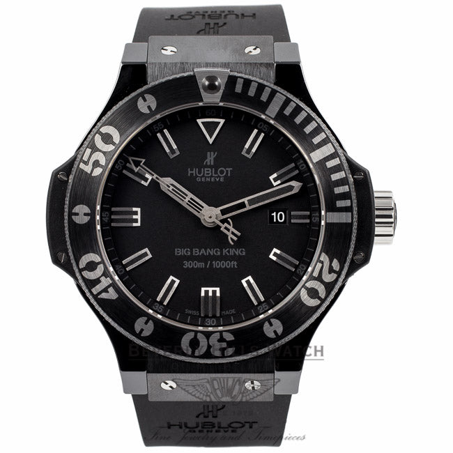 Hublot Big Bang King Black Magic 48MM Black Ceramic Black Dial 322.CK.1140.RX V5C54H - Beverly Hills Watch Company Watch Store
