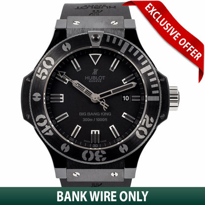 Hublot Big Bang King Black Magic 48MM Black Ceramic Black Dial 322.CK.1140.RX V5C54H - Beverly Hills Watch Company Watch Store