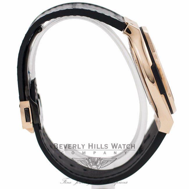 Hublot Classic Fusion 45MM 18k Rose Gold Diamond Bezel Matte Black Dial 511.PX.1180.LR.1104 3IHDB6 - Beverly Hills Watch Company Watch Store