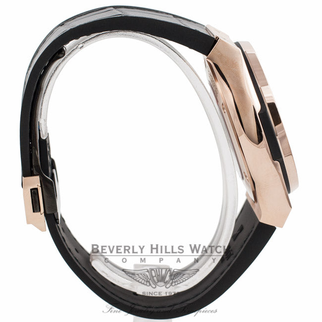 Hublot Classic Fusion Aero Chronograph 45MM 18k Rose Gold Black Dial 525.OX.0180.LR HUPE6U - Beverly Hills Watch Company Watch Store