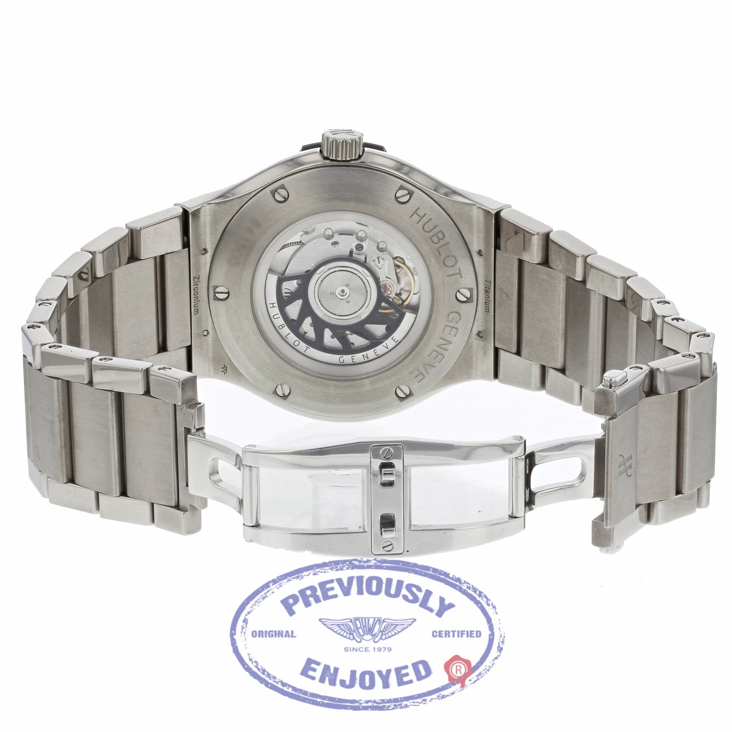 Hublot Classic Fusion Auto 45mm Zirconium Titanium Black Dial Titanium Bracelet 511.ZX.1170.RX 98TM27 - Beverly Hills Watch Company