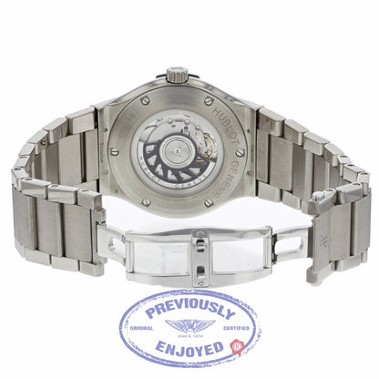 Hublot Classic Fusion Auto 45mm Zirconium Titanium Black Dial Titanium Bracelet 511.ZX.1170.RX 98TM27 - Beverly Hills Watch Company