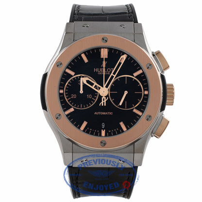 Hublot Classic Fusion Chronograph 18k Rose Gold Titanium 45MM 521.NO.1180.LR E0YRYH - Beverly Hills Watch Company Watch Store
