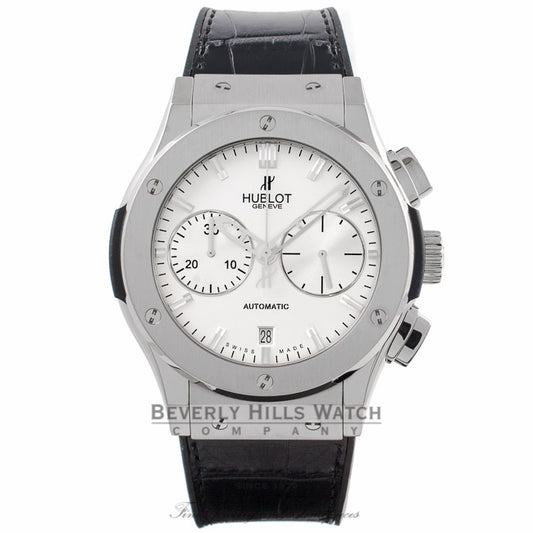 Hublot Classic Fusion Chronograph 45MM Titanium Opaline Dial 521.NX.2610.LR M7LL1R - Beverly Hills Watch Company Watch Store