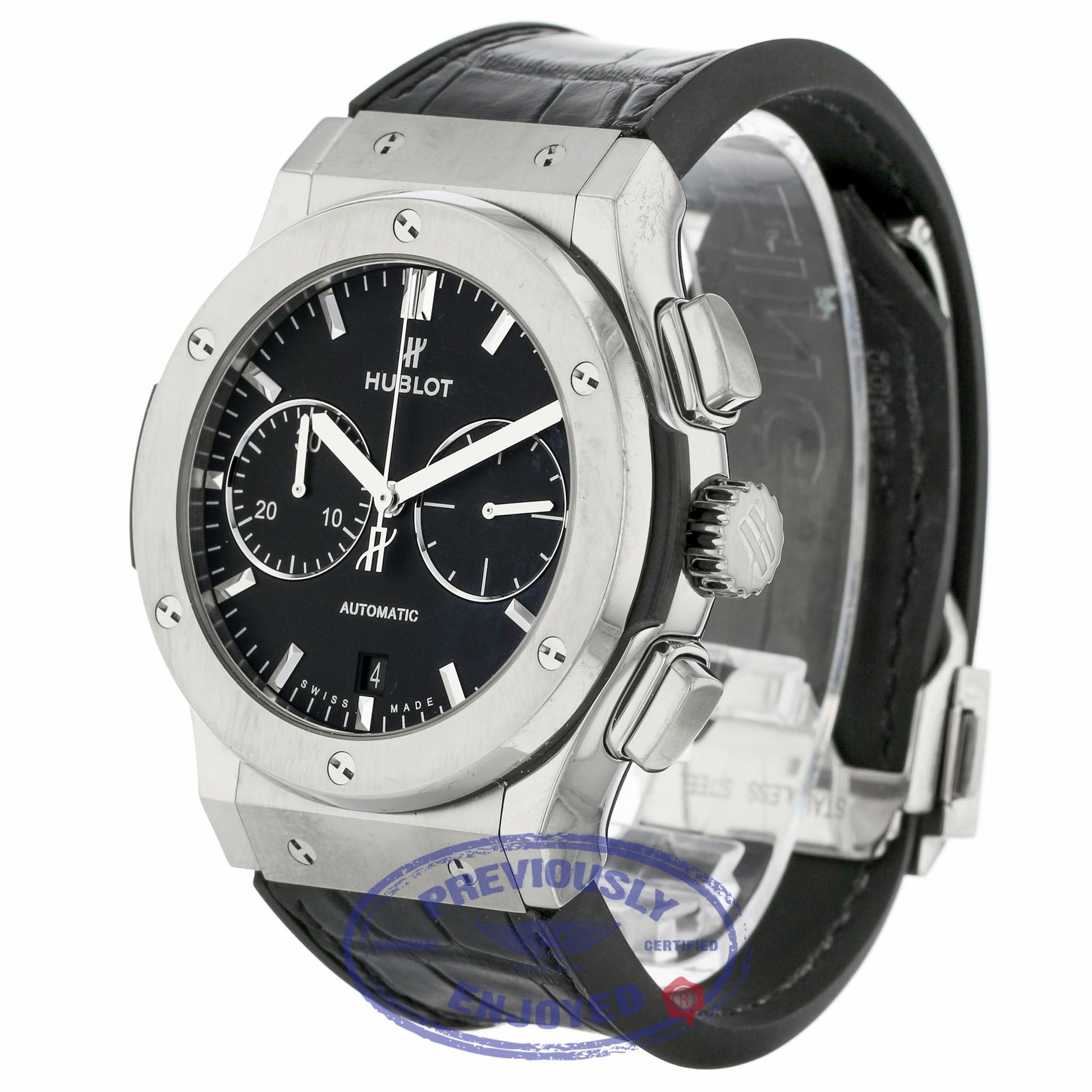 Hublot Classic Fusion Chrono Automatic 45mm Titanium Black Dial 541.NX.7170.LR MHAP23 - Beverly Hills Watch