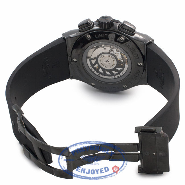 Hublot Classic Fusion All Black Chronograph Black Ceramic Case and Bezel Black Dial Automatic Watch 521.CM.1110.RX RHYW8D - Beverly Hills Watch Store