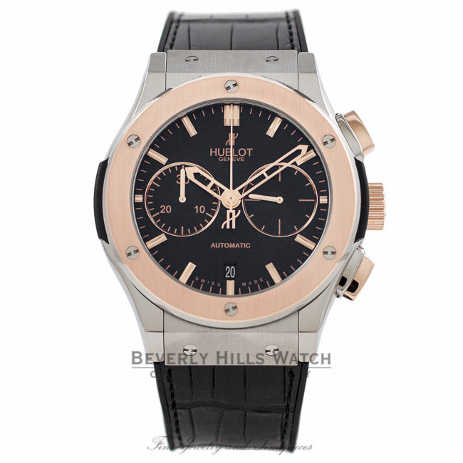 Hublot Classic Fusion Chronograph 18k Rose Gold Titanium 45MM 521.NO.1180.LR 6PY4FP - Beverly Hills Watch Company