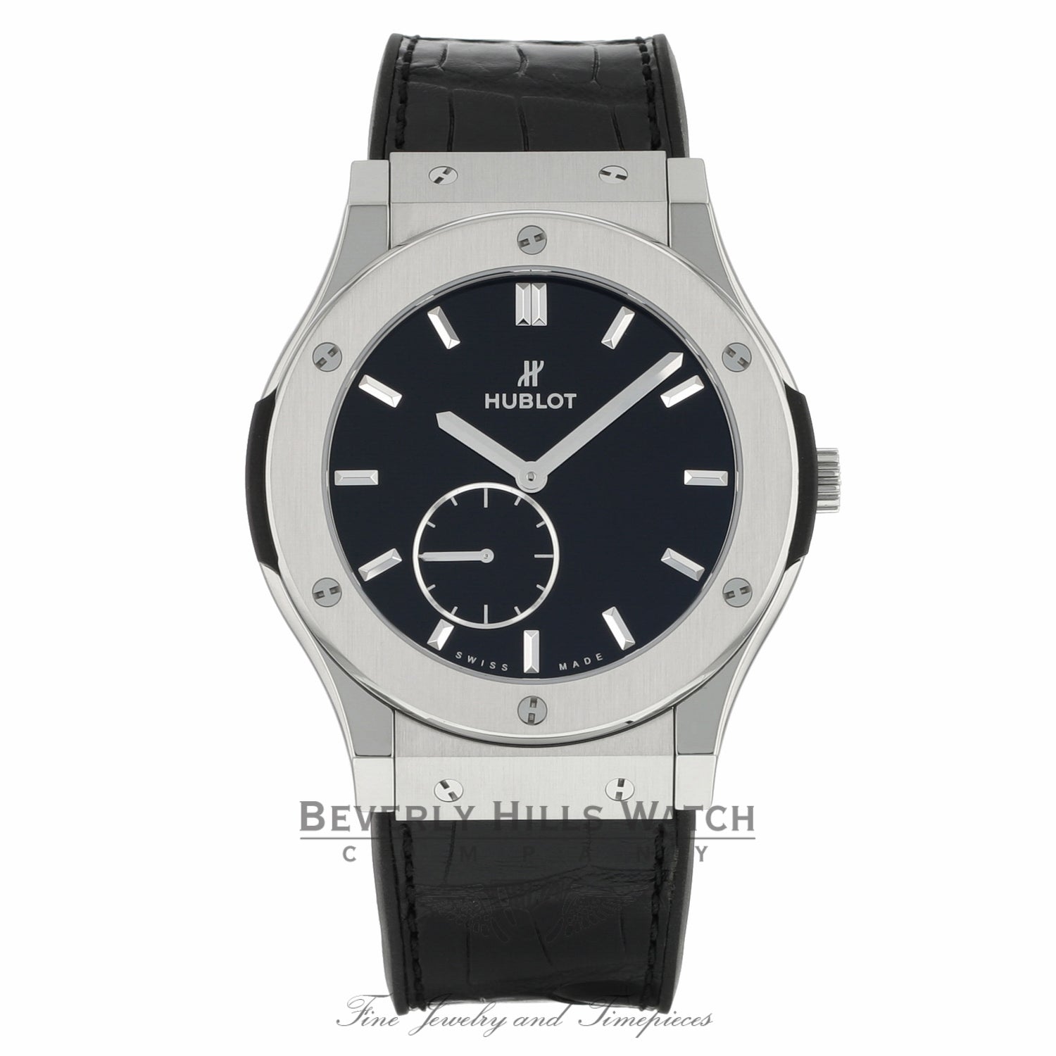 Hublot Classic Fusion 45mm Black Dial Titanium 515.NX.1270.LR JDE2TL - Beverly Hills Watch