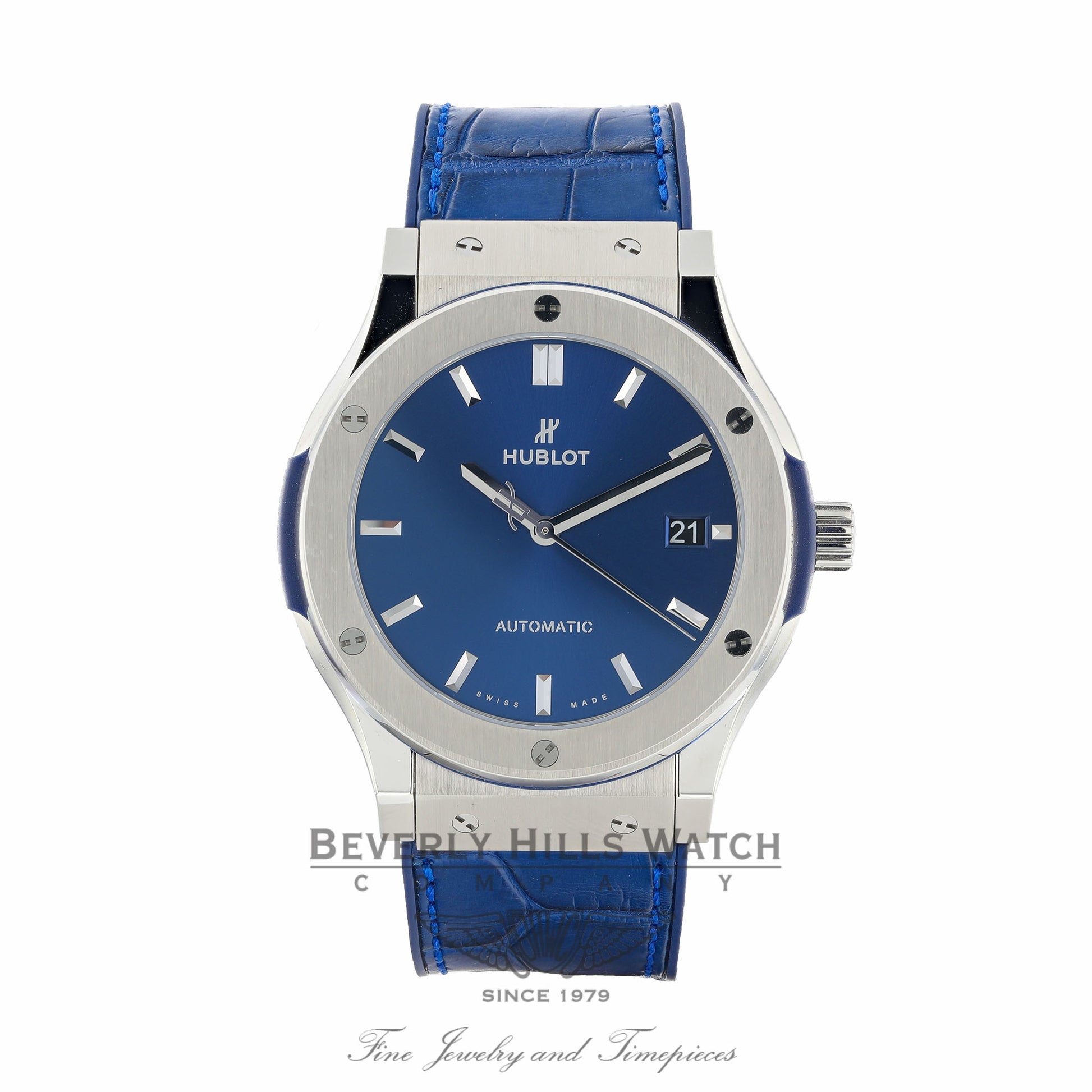 Hublot Classic Fusion 45mm Titanium Blue Dial 511.nx.7170.lr ZHTEAH