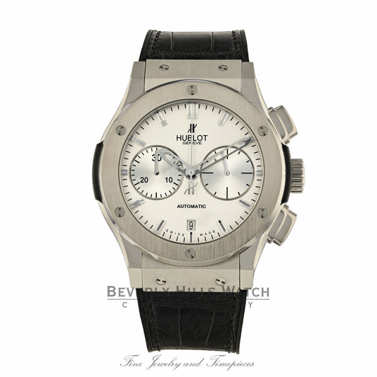 Hublot Classic Fusion Chronograph 45MM Titanium Silver Dial 521.NX.2610.LR 509390 - Beverly Hills Watch Company