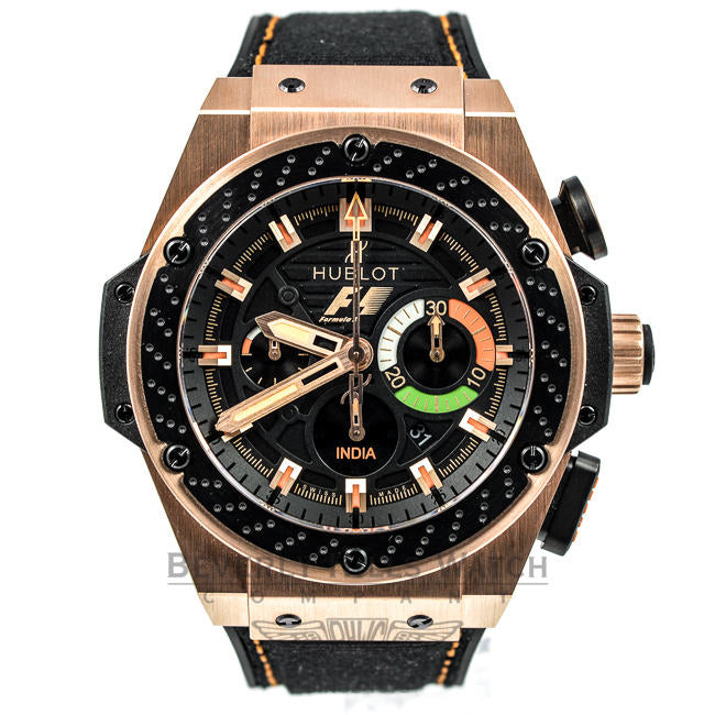 Hublot F1 'India' King Power Rose Gold Chronograph Watch 703.OM.1138.NR.FMI11 Beverly Hills Watch Company Watches