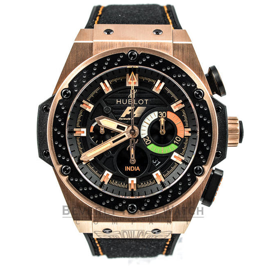 Hublot F1 'India' King Power Rose Gold Chronograph Watch 703.OM.1138.NR.FMI11 Beverly Hills Watch Company Watches