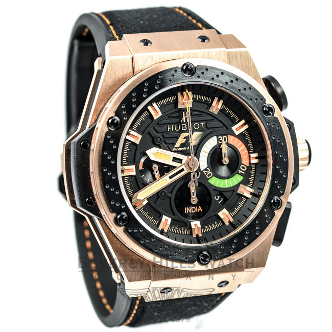 Hublot F1 'India' King Power Rose Gold Chronograph Watch 703.OM.1138.NR.FMI11 Beverly Hills Watch Company Watches