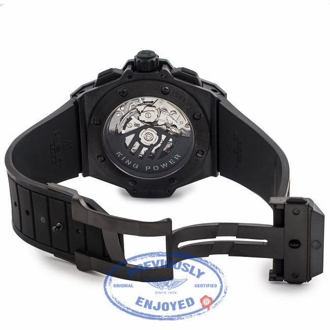 Hublot King Power Black Magic 48MM Black Ceramic Black Carbon Fiber Dial 709.CI.1770.RX RGZICH - Beverly Hills Watch Company Watch Store
