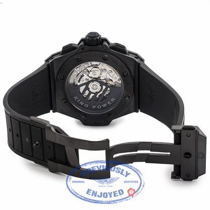 Hublot King Power Black Magic 48MM Black Ceramic Black Carbon Fiber Dial 709.CI.1770.RX RGZICH - Beverly Hills Watch Company Watch Store