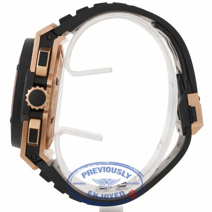 Hublot King Power Foudroyante 18k Rose Gold & Ceramic Case Black Rubber Strap 715.PX.1128.RX 934UKT