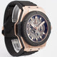 Hublot King Power UNICO King Gold Rose Gold Case Carbon Fiber Bezel Skeleton Dial Black Rubber Strap Watch 701.OQ.0180.RX Beverly Hills Watch Company Watch Store