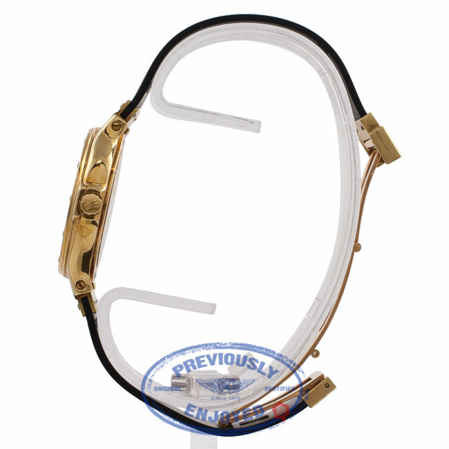 Hublot Classic Ladies 26MM Yellow Gold Black Dial Rubber Strap 1390.100.3 2983 - Beverly Hills Watch Store