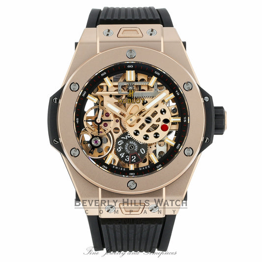 Hublot Big Bang Meca-10 King Gold Automatic 45mm 18k Rose Gold Skeleton Dial 414.OI.1123.RX 2EPX05 - Beverly Hills Watch