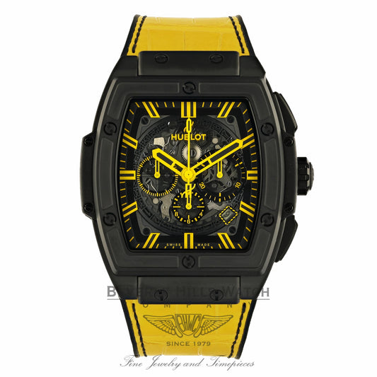Hublot Spirit Of Big Bang All Black and Yellow Chronograph 45mm 601.CY.0190.LR QHFT09  - Beverly Hills Watch