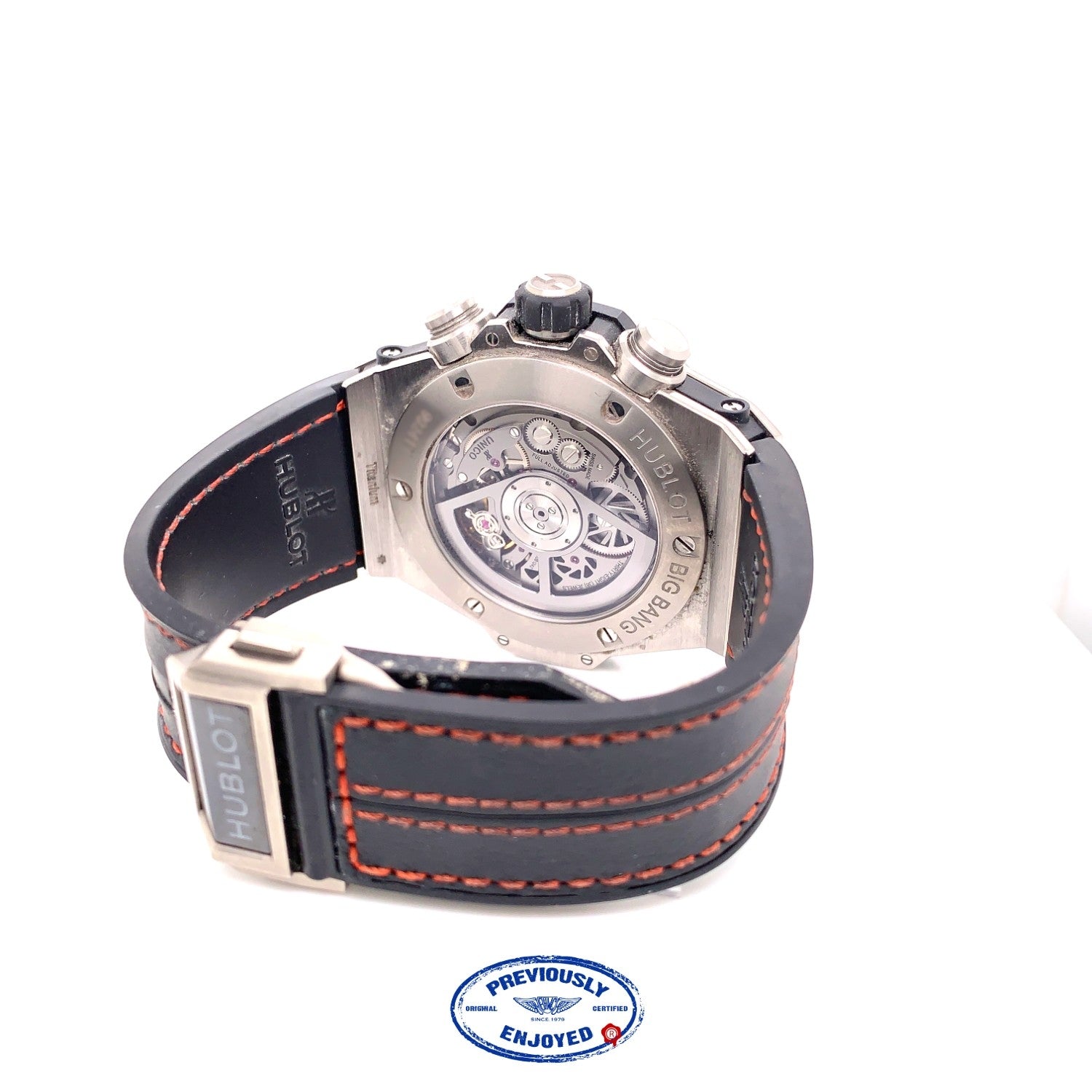 Hublot Big Bang Unico Chronograph 45MM Titanium Ceramic Bezel Skeleton Dial Rubber Strap 411.NM.1170.RX J41TD0 - Beverly Hills Watch Company