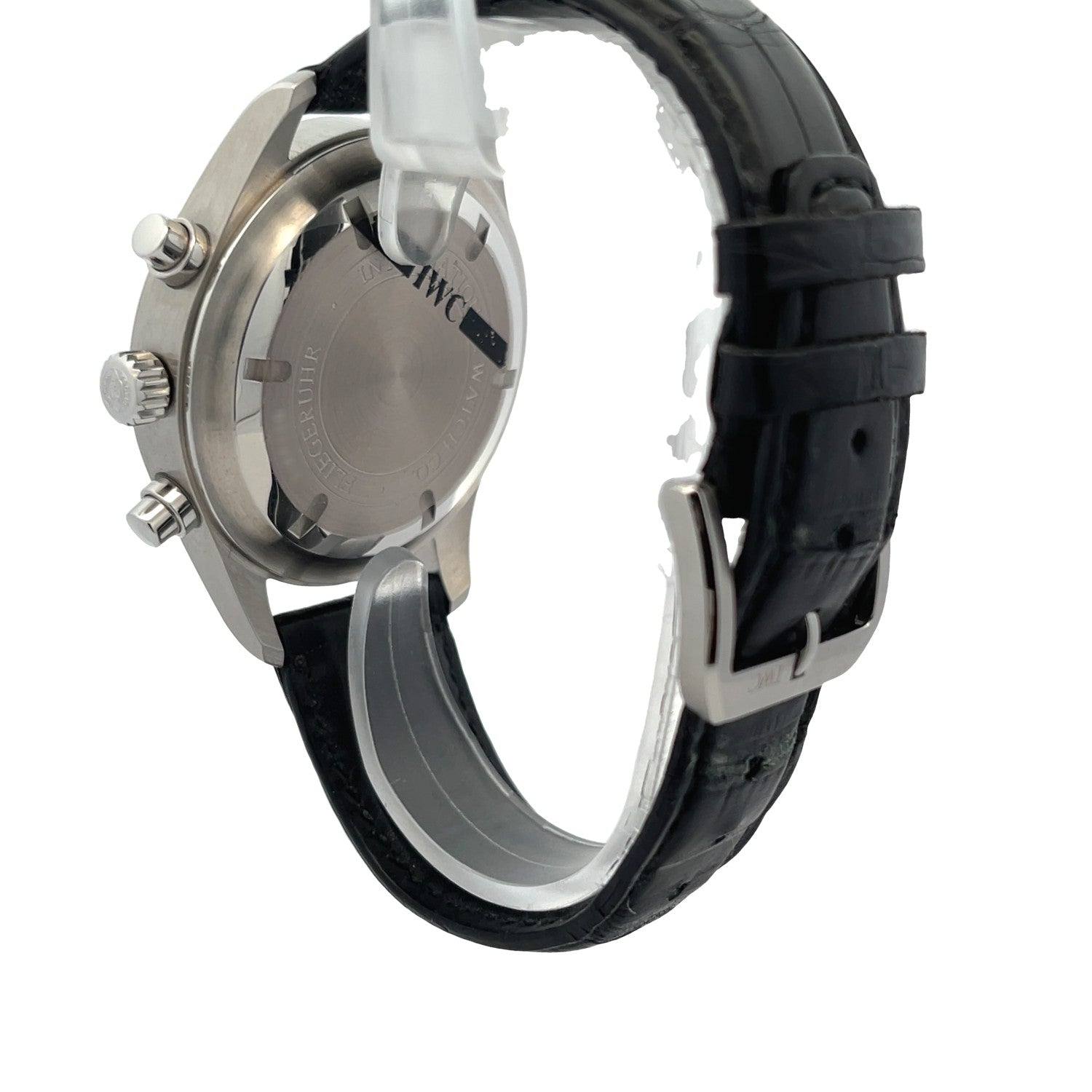 IWC Classic Pilot Chronograph 42mm Stainless Steel Black Dial IW371701 - Beverly Hills Watch Company