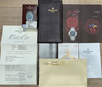 Patek Philippe Nautilus Power Reserve Moon Phases Blue Dial 5712/1a-001 - Beverly Hills Watch Company