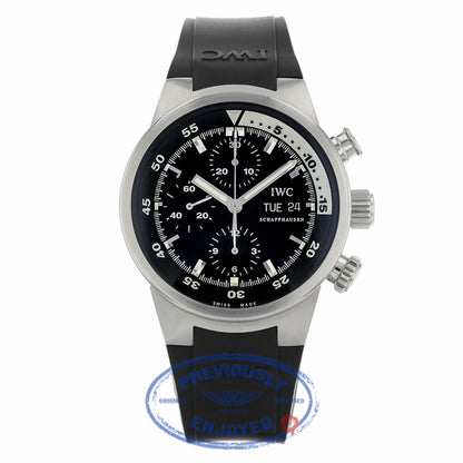 IWC Aquatimer Chronograph 42MM Stainless Steel Black Dial Black Rubber Strap IW371933 7U4RLR - Beverly Hills Watch Company Watch Store