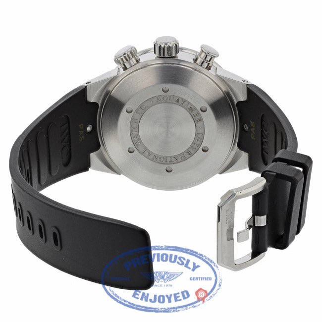 IWC Aquatimer Chronograph 42MM Stainless Steel Black Dial Black Rubber Strap IW371933 7U4RLR - Beverly Hills Watch Company Watch Store