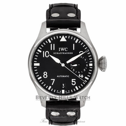 IWC Big Pilot 46MM Black Dial Black Alligator Strap IW500901 EECRE5 - Beverly Hills Watch Company Watch Store