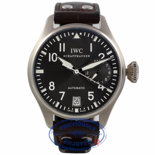 IWC Big Pilot 18K White Gold Slate Dial IW500402 Q71C7V - Beverly Hills Watch Company