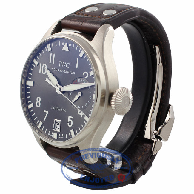IWC Big Pilot 18K White Gold Slate Dial IW500402 Q71C7V - Beverly Hills Watch Company